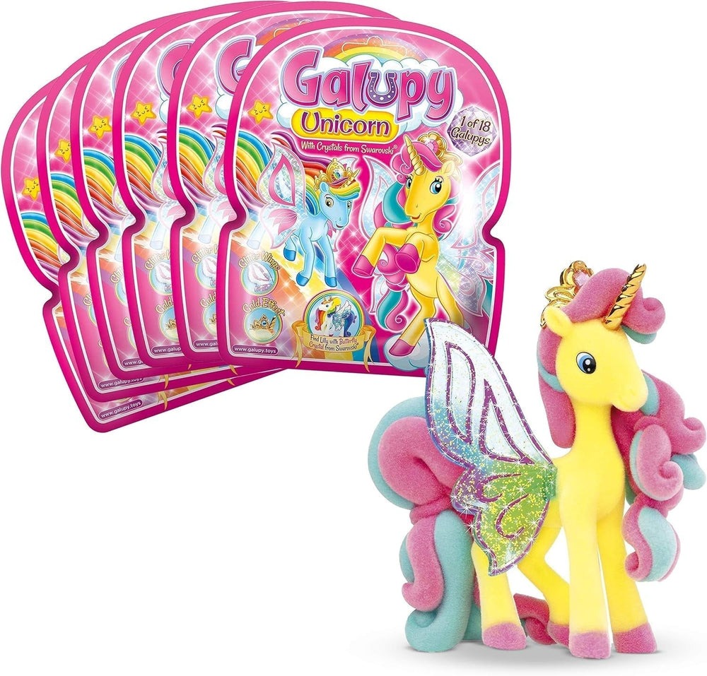 Galupy Licorne - Lot de 3 figurines de licorne, jouets de collection, figurines de poney aux ailes scintillantes et figurines d'action en cristal Swarovski Naty Shop Galupy 6X Licorne 6 Galupy Licorne 27752