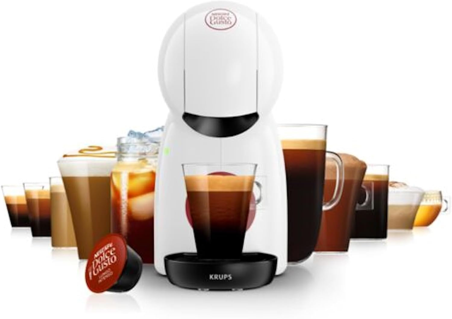 Machine à expresso manuelle avec capsules NESCAFÉ DOLCE GUSTO PICCOLO XS de KRUPS, blanche