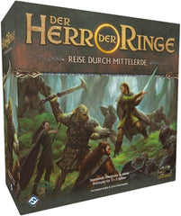 Fantasy Flight Games, Le Seigneur des Anneaux : Voyages vers la Terre du Milieu, Ensemble de base, Jeu expert, Dungeon Crawler, 1 à 5 joueurs, 14 ans et plus, 60 minutes et plus, Allemand, Multicolore.