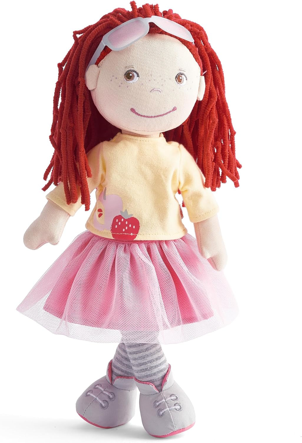 Poupée HABA AVA, poupée 30 cm avec lunettes, poupée douce pour enfants à partir de 18 mois