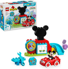 LEGO DUPLO - Disney Mickey's Clubhouse et sa voiture - jouet éducatif pour enfants d'âge préscolaire - jeu de construction avec 2 figurines dont Mickey Mouse et Computer Toodles - idée cadeau pour garçons et filles à partir de 2 ans 10454 Jeux de construction Besuche den LEGO-Store Default title