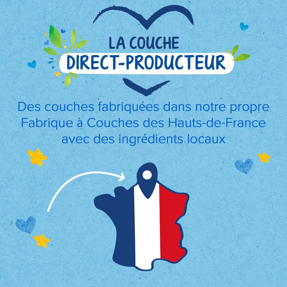 - Ökologische Diadeln, Größe 2 (3-6 kg) – natürlicher Ursprung, ohne Schadstoffe – 12 Stunden trocken, extrem saugfähig – hermestellung in Frankreich – 150 Einwegdiadeln – Packung 1 Month