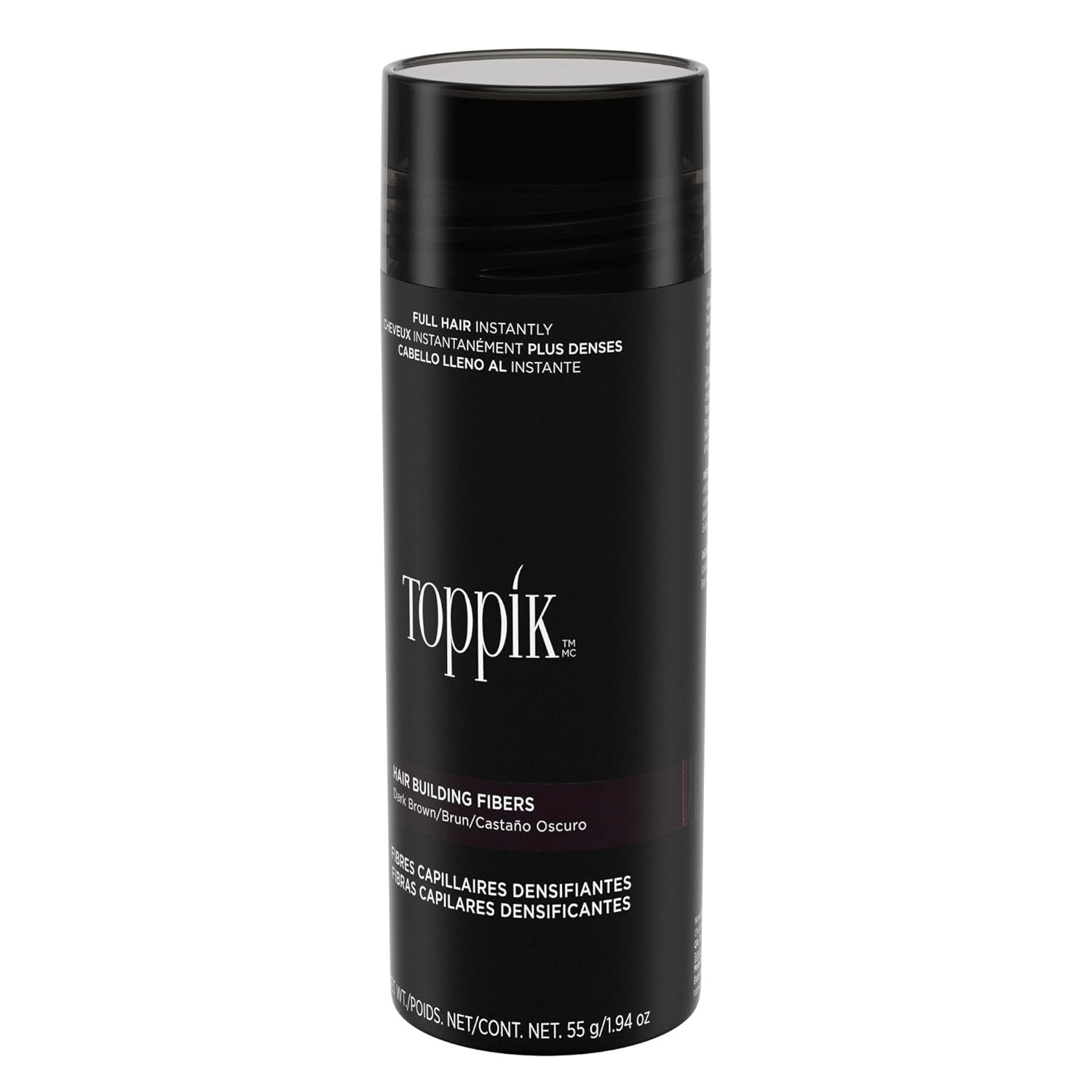 Cheveux dispersés châtain foncé pour des cheveux plus fournis en quelques secondes, poudre capillaire pour un look authentique, perte de cheveux pour la perte de cheveux pour hommes et femmes, 55 g Naty Shop Hair Care