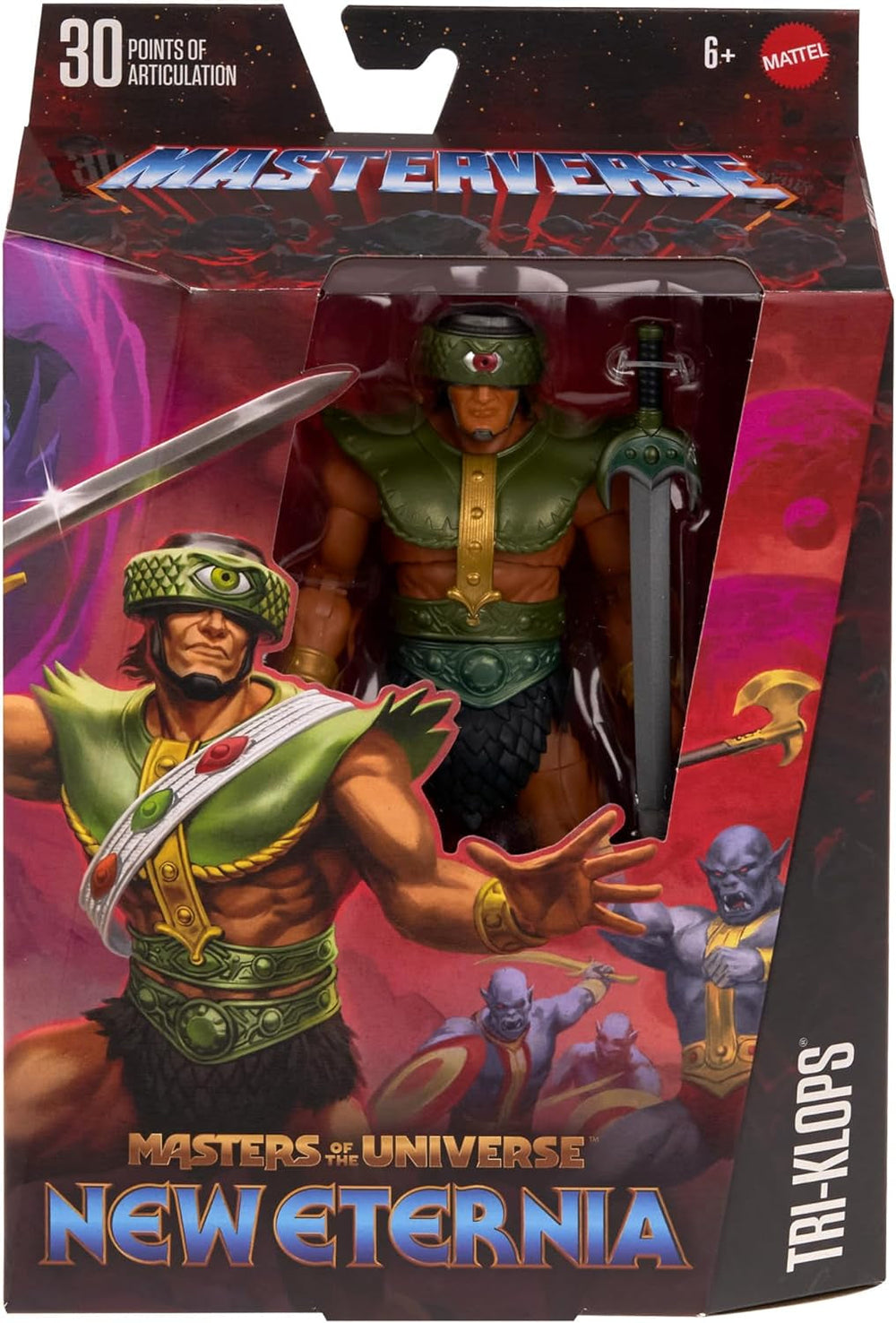 Masters of the Universe Masterverse New Eternia Tri-Klops Figurine de collection de luxe avec 30 points de déplacement et accessoires Motu Toy HYC52 Action Figures Naty Shop