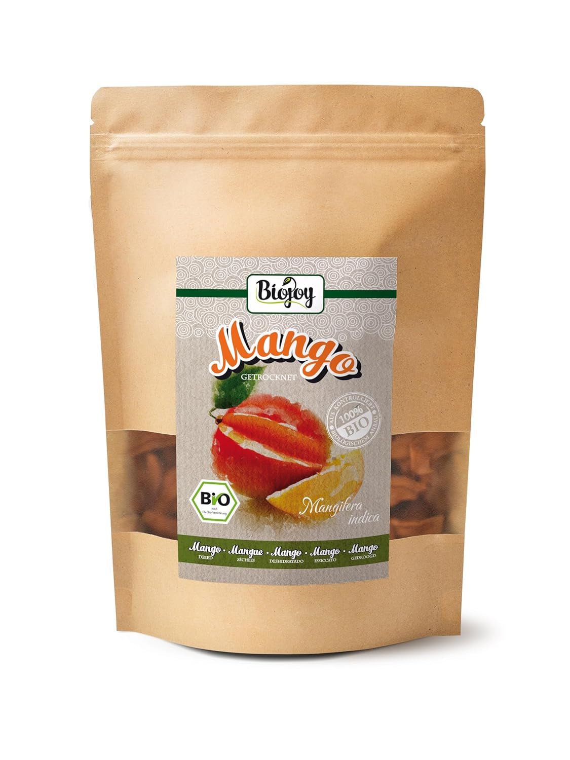 Mangue séchée Biojoy BIO (1 kg), produits déshydratés Naty Shop non soufrés 500 G