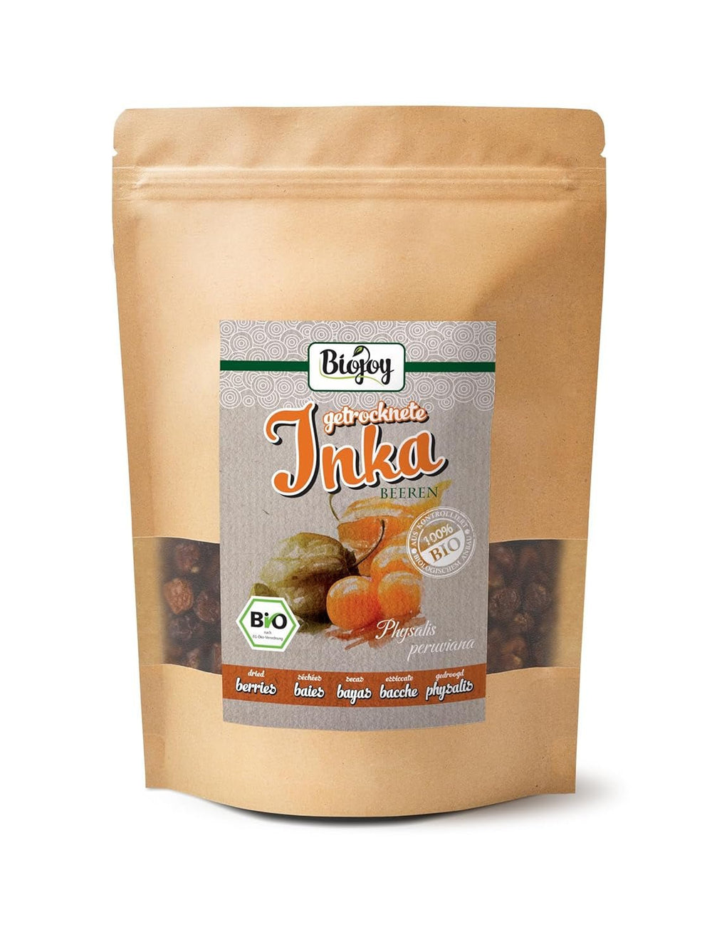 Biojoy BIO-Physalis (1 kg), baies d'Inca séchées et non soufrées Produits déshydratés Naty Shop 500 G