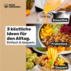 Mangue Bremer Gewürzhandel, lanières de mangue séchées, sans soufre, sans sucre ajouté, 1kg Produits déshydratés Naty Shop