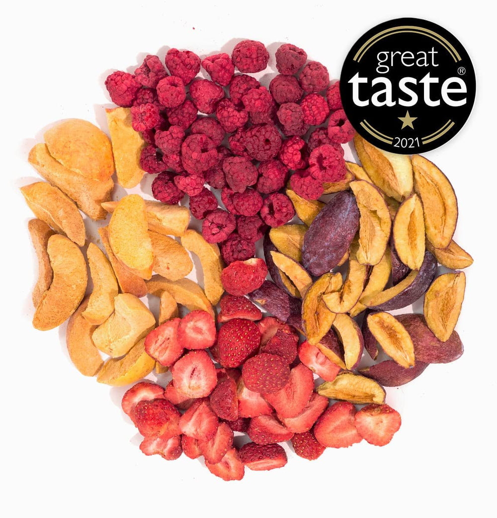 Brix Fruits lyophilisés Fantastic Four (80g) - Prix bon goût, snack délicieux et sain, sec croquant, riche en vitamines Naty Shop produits déshydratés