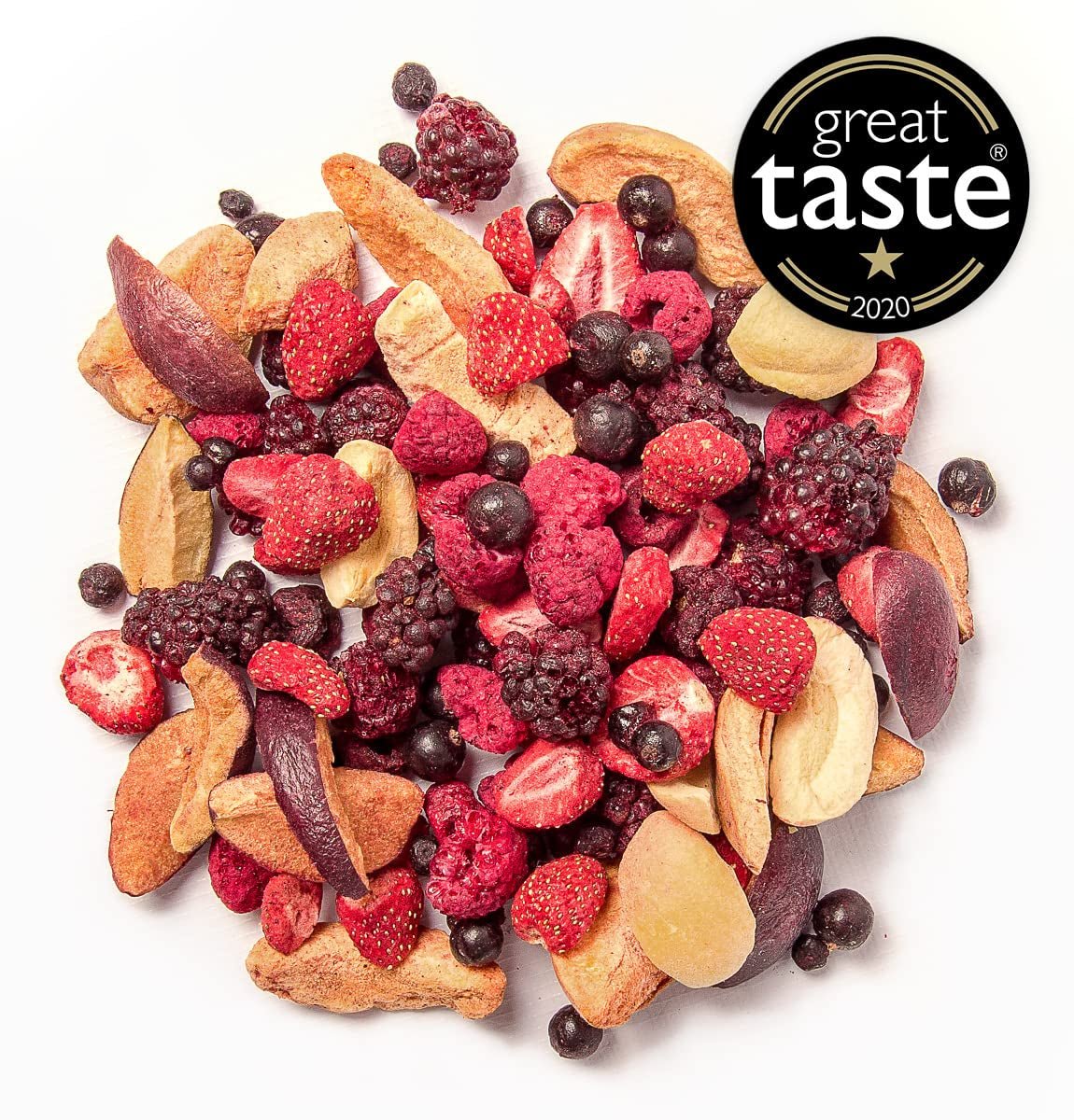 Fruits lyophilisés BRIX | Mélange naturel de fruits secs 115g | Grand Prix du Goût pour les Fruits Secs | Sans OGM, sans gluten, végétalien, vitamines retenues Naty Shop Produits déshydratés