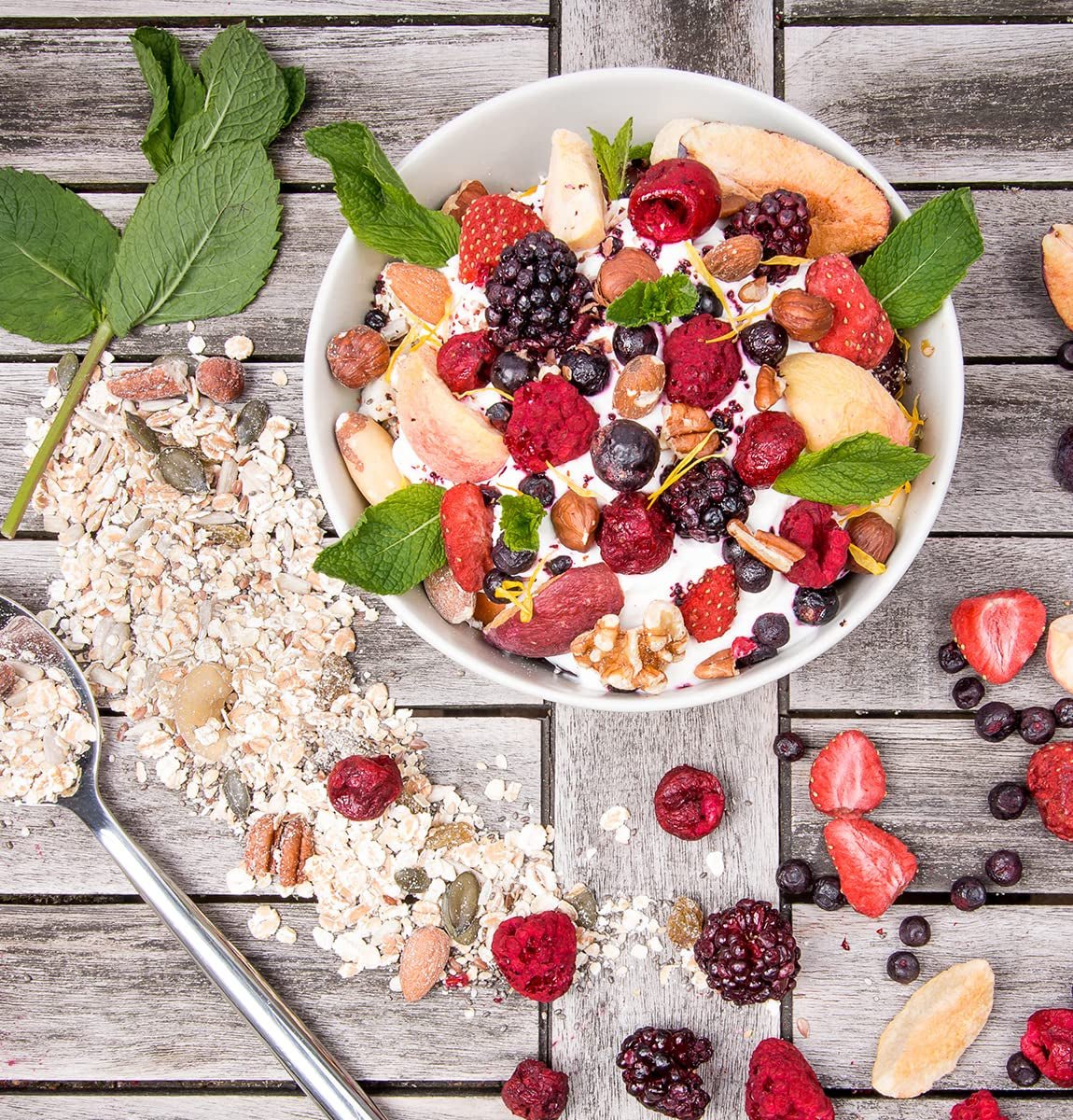 Fruits lyophilisés BRIX | Mélange naturel de fruits secs 115g | Grand Prix du Goût pour les Fruits Secs | Sans OGM, sans gluten, végétalien, vitamines retenues Naty Shop Produits déshydratés