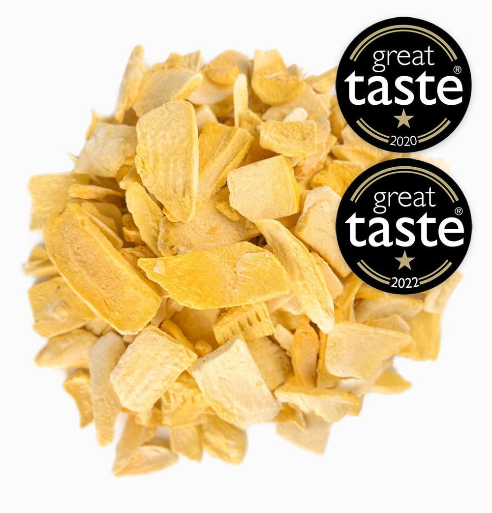 BRIX Mangue lyophilisée | Tranches de mangue séchées naturelles 95 g | Fruits secs Great Taste Award, mangue lyophilisée | Sans OGM, sans gluten, végétalien, vitamines retenues Naty Shop Produits déshydratés