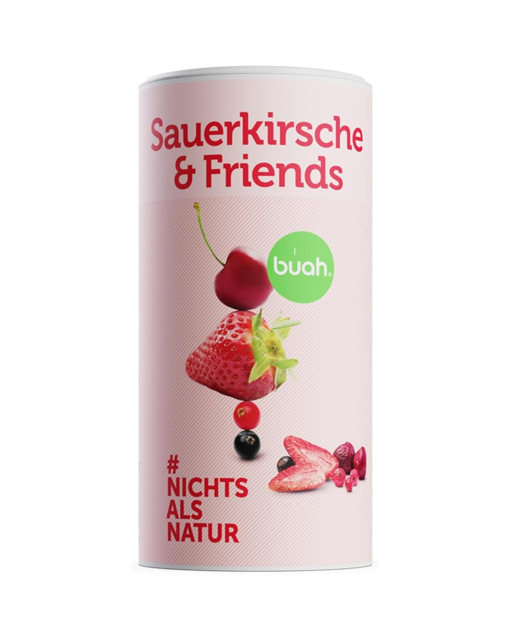 BUAH® Mélange de fruits lyophilisés | cerises, fraises, groseilles rouges et noires lyophilisées sans sucre ajouté | 100% fruits | vegan, sans gluten, sans lactose (128g) Produits déshydratés Naty Shop Titre par défaut
