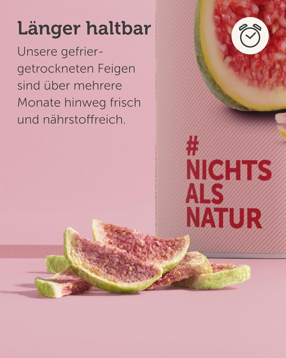 BUAH® Figues lyophilisées | Chips de figues En collation, pour muesli et desserts | Substitut idéal aux bonbons | Vegan et sans sucre ajouté | 220g de produits déshydratés Naty Shop