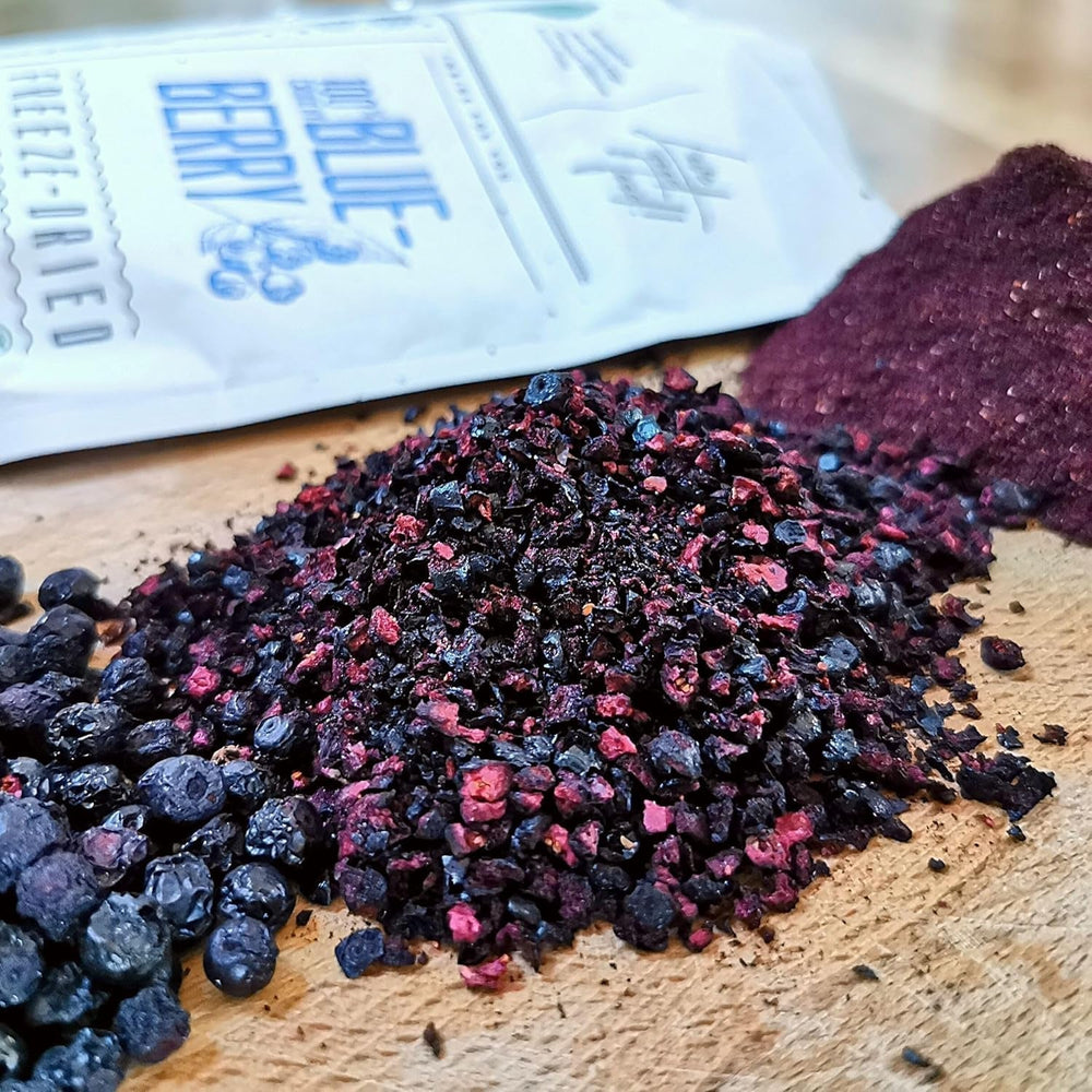 Morceaux de canneberges séchées | 100 % myrtilles sauvages lyophilisées Vaccinium Myrtillus | Poudre de myrtille sauvage Poudre de fruit de myrtille lyophilisée Myrtilles séchées lyophilisées Produits déshydratés Naty Shop