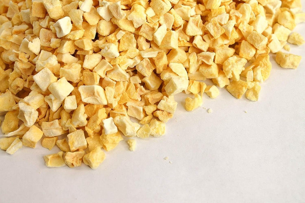 Morceaux de mangue lyophilisée 100g - Fruits lyophilisés - Fruits secs lyophilisés - Mangue séchée - Parfait pour les snacks, pâtisseries, muesli, smoothies et desserts Produits déshydratés Naty Shop