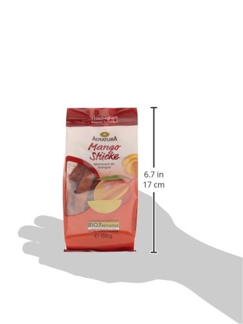 Morceaux de mangue bio séchés, 100g Produits déshydratés Naty Shop