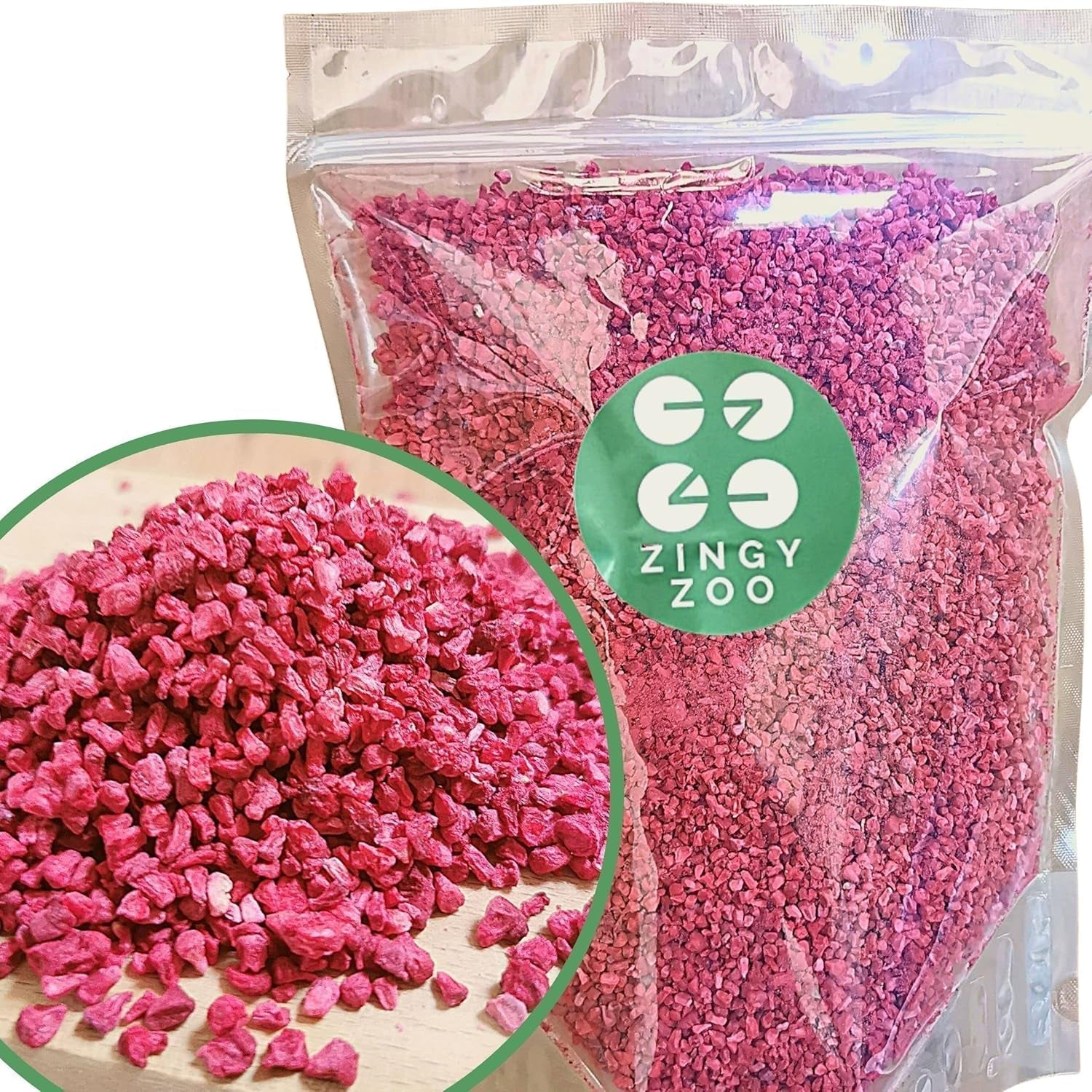 Morceaux de framboises lyophilisés | Fruits lyophilisés lyophilisés | Framboises lyophilisées sans gluten | Framboise lyophilisée | ZingyZoo (100g) Naty Shop produits déshydratés 300G
