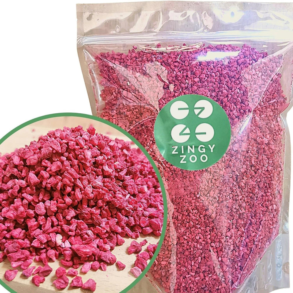 Morceaux de framboises lyophilisés | Fruits lyophilisés lyophilisés | Framboises lyophilisées sans gluten | Framboise lyophilisée | ZingyZoo (100g) Naty Shop produits déshydratés 300G