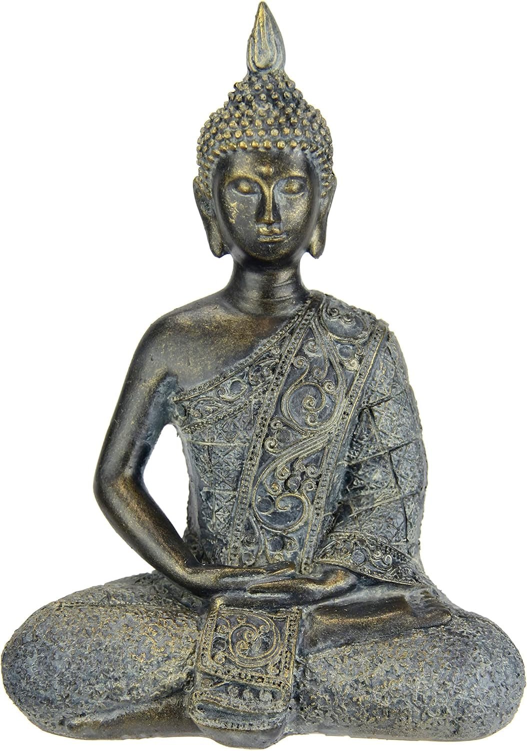 Buddha figura medita ședinței statuie figuri sculptură bust statuie ornament Buddha figura Feng Shui decorare grădină terasă balcon decorare Buddha statuie acasă accesoriu Buddha sculptură grădină figura Statuete si sculpturi Naty Shop Gri/maro Așezarea