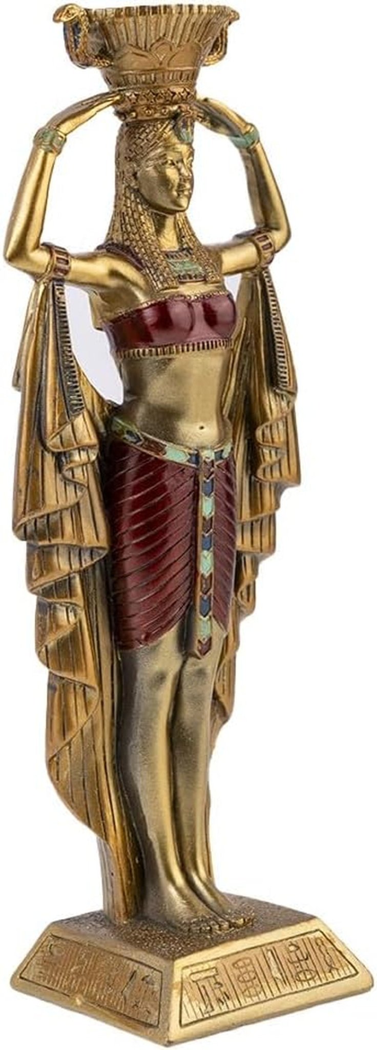 - Bust Faraon Ramses II 18 cm - decor egiptean - figura decor Egipt antichitate - figura statuie zeu - bust egiptean de aur - idee cadou originală pentru interior Statuete si sculpturi Naty Shop Regina Cleopatra