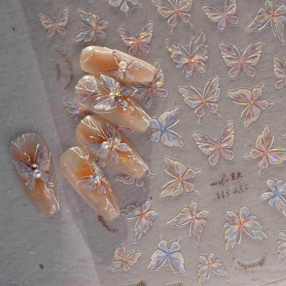 Autocollants pour ongles Aurora Shell, autocollants pour ongles, autocollants pour ongles, autocollants pour ongles Rosa Laser, autocollants pour ongles pour femmes, design de ongles, accessoires pour ongles, Nail Art