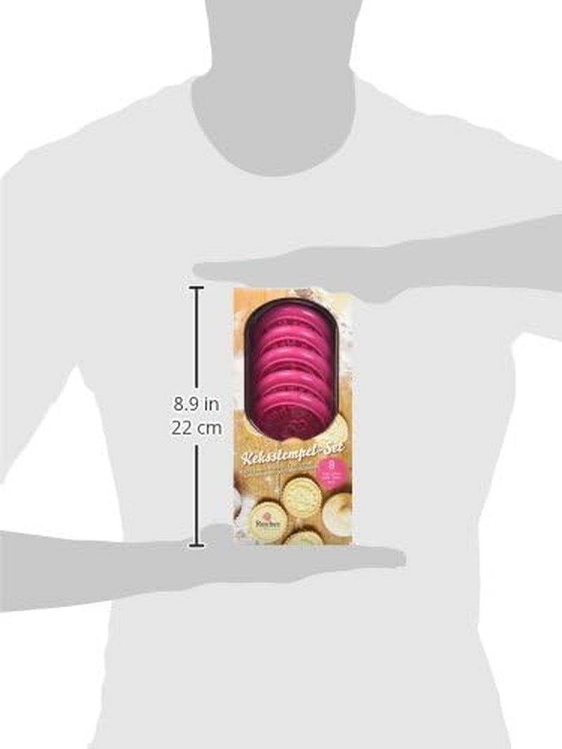 Rayher 28858000 Set de ștampile pentru fursecuri, 8 piese, cutie 1 set