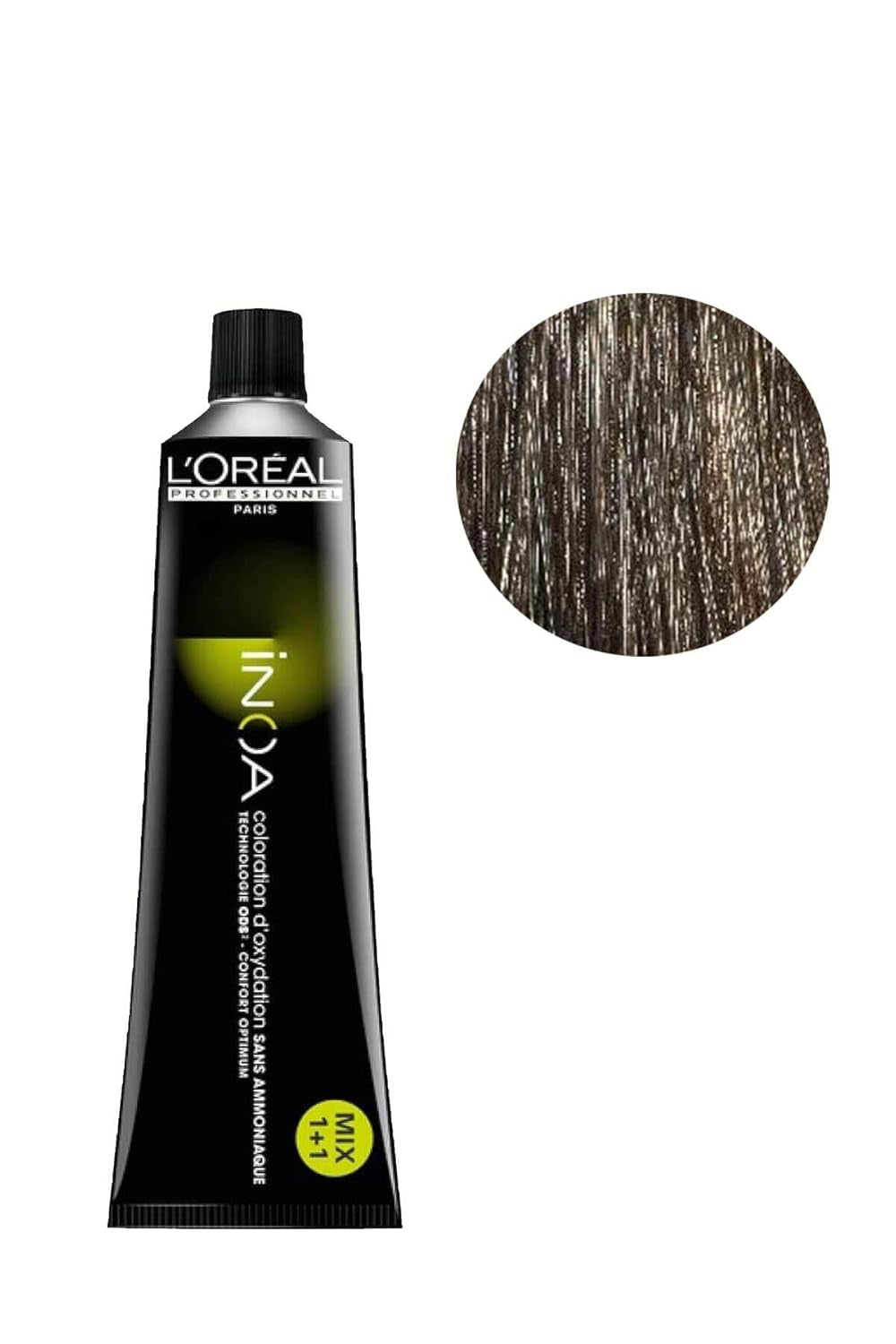 L'Oréal Professionnel INOA Colorație oxidativă fără amoniac 4 maro mediu, 1 pachet, (1x 60 ml)