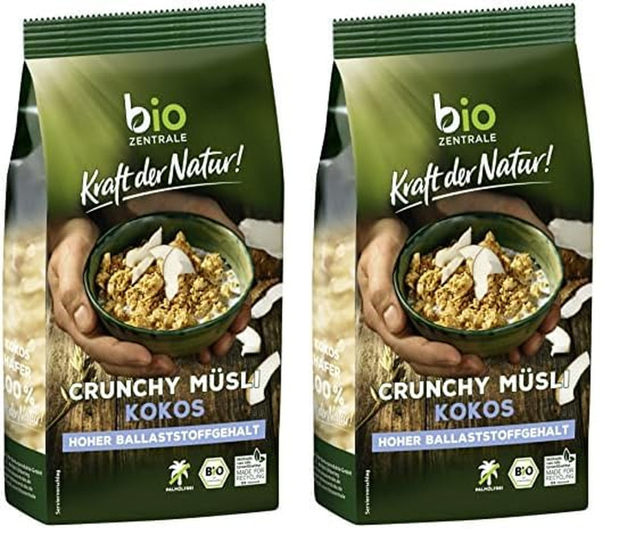 Muesli croustillant aux baies Biozentrale | 375 g de Muesli bio | Idéal pour le petit-déjeuner et votre tasse de muesli à emporter | Une alternative aux barres de muesli