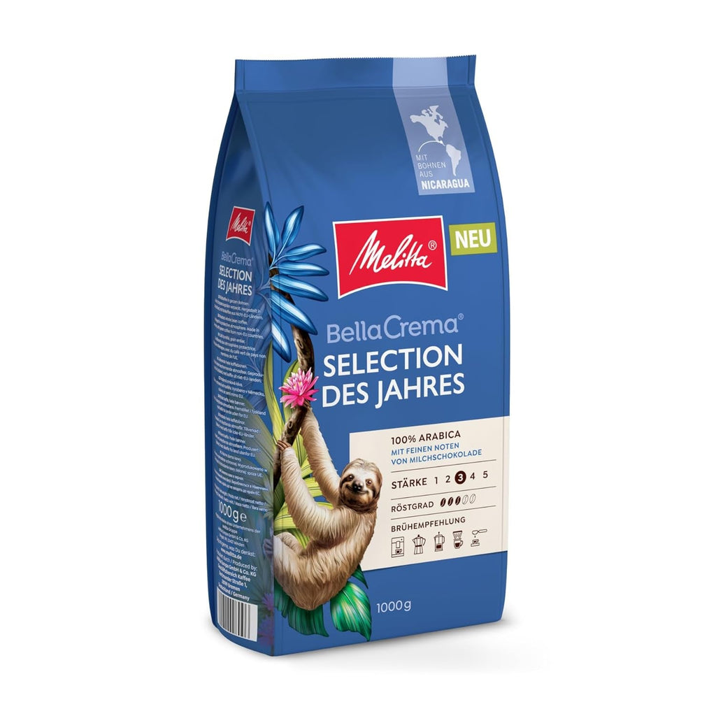 Melitta Bellacrema, boabe de cafea întregi Cafea Naty Shop 1 Kg Selection Des Jahres