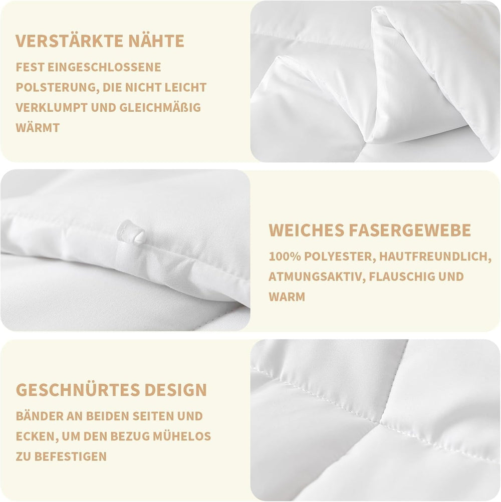 Good Nite Couette Toutes Saisons Couette 155X220 Cm Couette 4 Saisons Couette Microfibre Couette Quatre Saisons Blanc (155X220 Cm) Couettes et Couettes Naty Shop