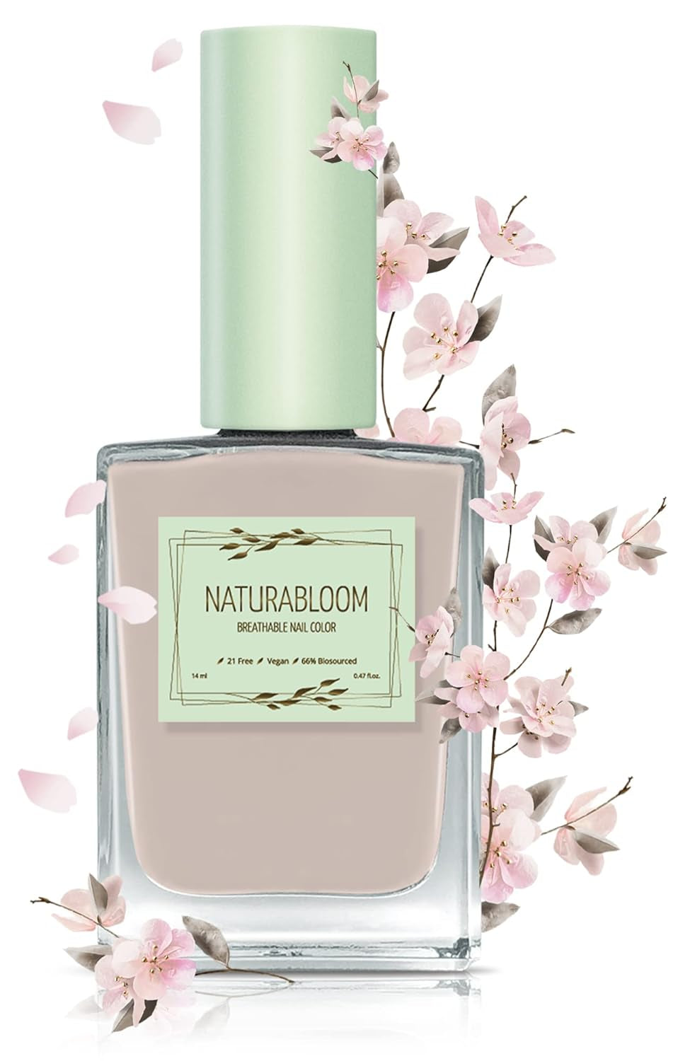 Vernis à ongles rouge à séchage rapide (Poppy Red) - vernis à ongles naturel avec formule végétalienne - respirant, durable et durable, 14 ml