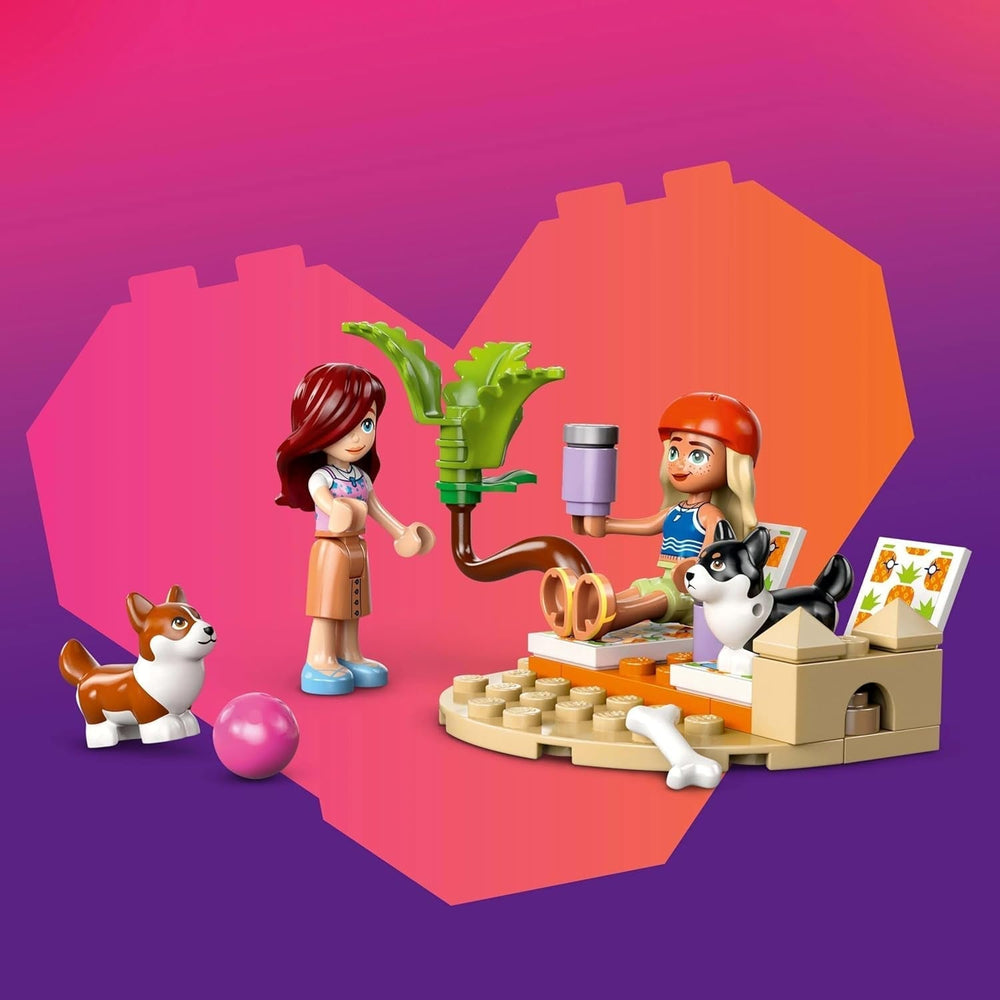 LEGO Friends Beach Adventure avec des chiens, jouet de construction pour filles de 6 ans, ensemble de jeu animalier avec 2 figurines et 2 figurines de corgi, cadeau créatif pour enfants, ensemble de construction d'aventure en planche de surf 42641 Jeux de construction Besuche den LEGO-Store