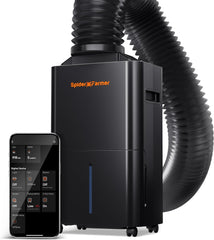 SPIDER FARMER Déshumidificateur pour plantes 12 L avec contrôle de l'humidité, contrôle par application, fonction minuterie 24 heures pour tentes de culture, déshumidificateur électrique pour jardins intérieurs, appartements et sous-sols