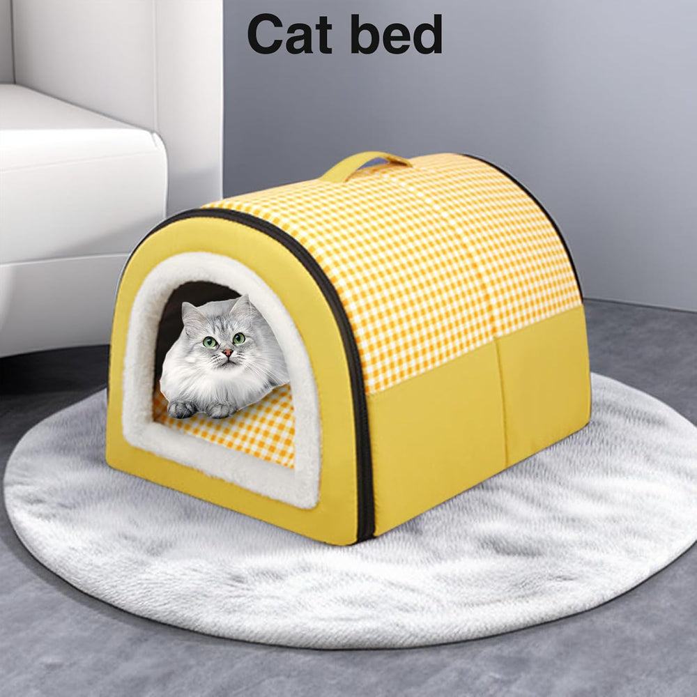 Katzenhöhle | Katzenhaus pour Draußen Winterfest | Katzenhöhle Outdoor pour Katzen | Katzenbett Höhle Katzenhaus Mit Abnehmbarem Waschbarem Matte | Wasserdichtes Wetterfestes Katzenbett Innen Draußen