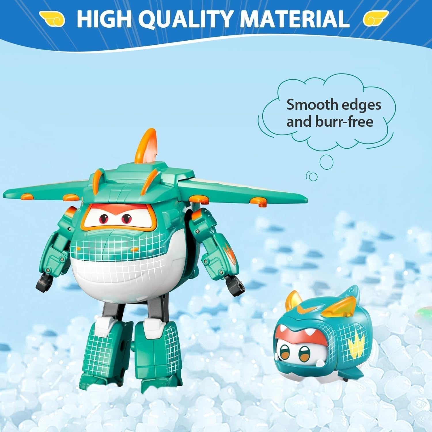 Super Wings EU770447 - Transforming Tino & Pet, figurine jouet transformable env. 14,5 cm et animal mesurant env. 4,3 cm, pour les enfants de plus de 3 ans Figurines Naty Shop