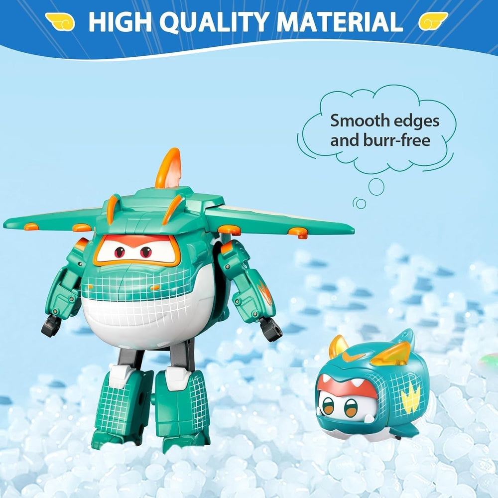 Super Wings EU770447 - Transforming Tino & Pet, figurine jouet transformable env. 14,5 cm et animal mesurant env. 4,3 cm, pour les enfants de plus de 3 ans Figurines Naty Shop