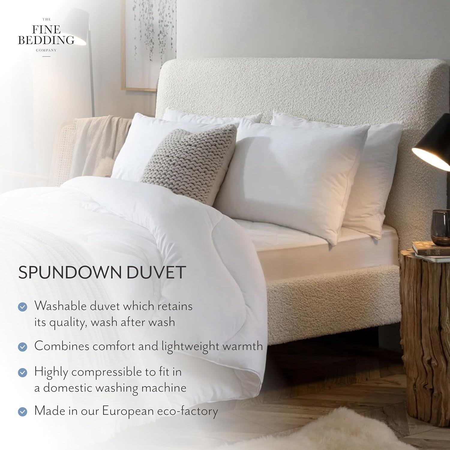 Naty Shop Couette double 4,5 Tog légère, hypoallergénique, chaude et lavable, pour lit double, housse de luxe de qualité hôtelière avec nos matériaux recyclés Naty Shop Quilts & Quilts