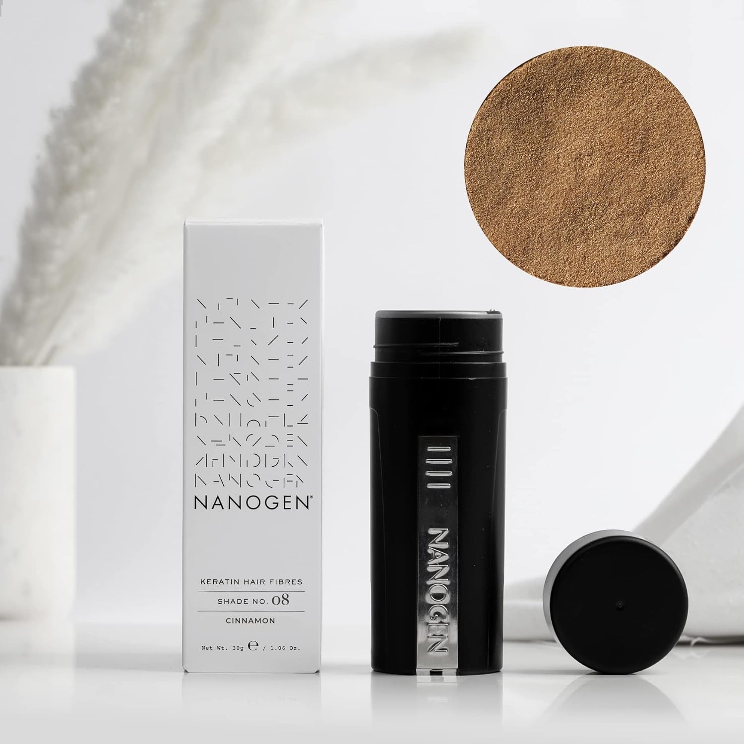 Fibres épaississantes capillaires Cannelle 30G Soin Capillaire Naty Shop