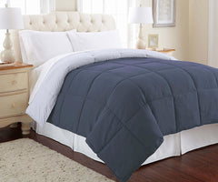 Alternative au duvet, microfibre, matelassée, réversible, couette et insert de couette - Alternative douce et confortable au duvet d'oie - Literie toutes saisons, Denim/Cloud Twin Naty Shop Couettes et Couettes Denim/cloud Twin