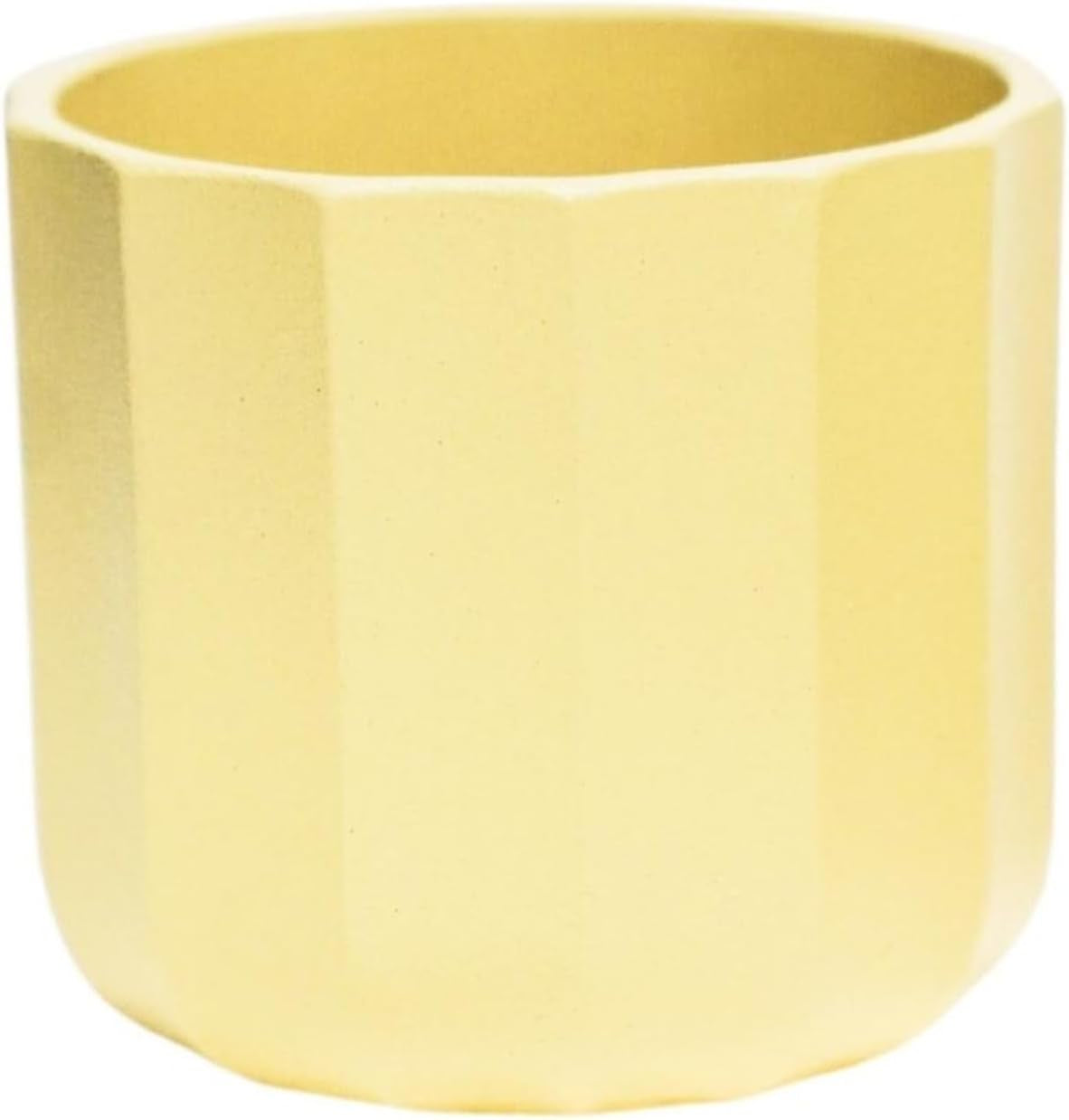 Ghiveci ceramic, model geometric în formă de lămâie, 12 x 12 cm