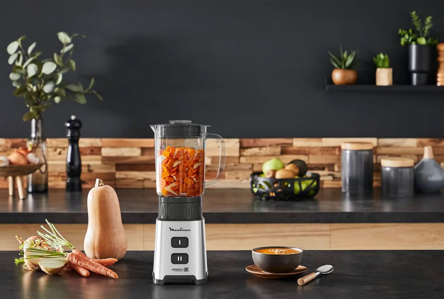 Blender Pulseo LM17GD, 400 W, 4 lames, 700 Ml, récipient Portable 600 Ml cuisine Naty Shop