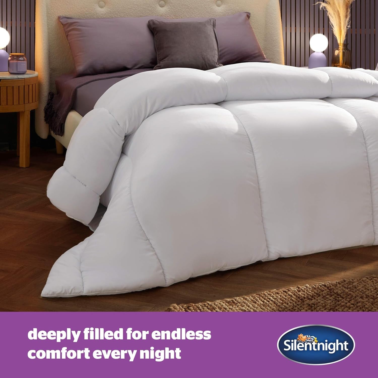 Couette Silentnight Deep Sleep, blanc, microfibre, blanc, lit simple Couettes et couettes Naty Shop