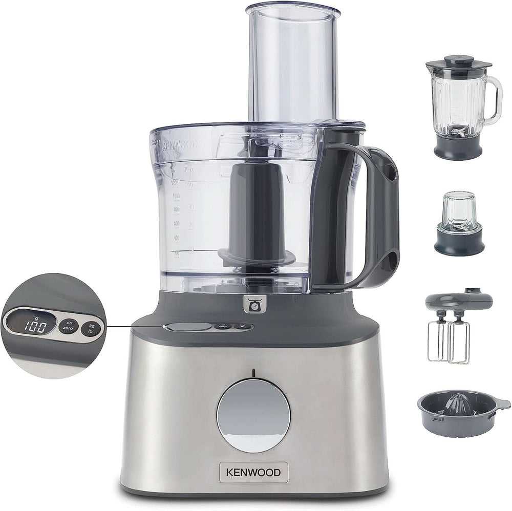 Kenwood Multipro Compact+ FDM315SS Robot Culinaire Lame Inox Mère et Enfant Naty Shop Crème Argent Pack Accessoires XL