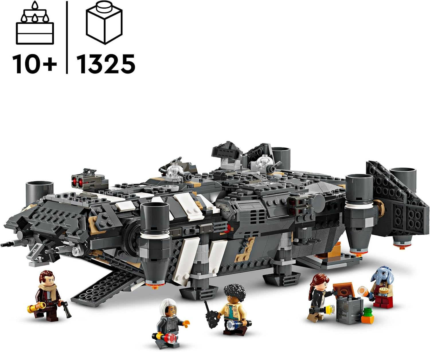 LEGO Star Wars : Skeleton Crew Onyx Cinder, vaisseau spatial à construire et à collectionner pour garçons et filles avec 5 personnages, idée cadeau pour les fans à partir de 10 ans 75374 Jeux de construction Besuche den LEGO-Store