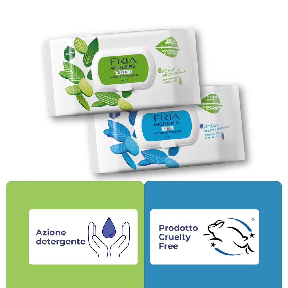 MilleusiPiu Maxi avec couvercle, 64 lingettes humides, 64 unités