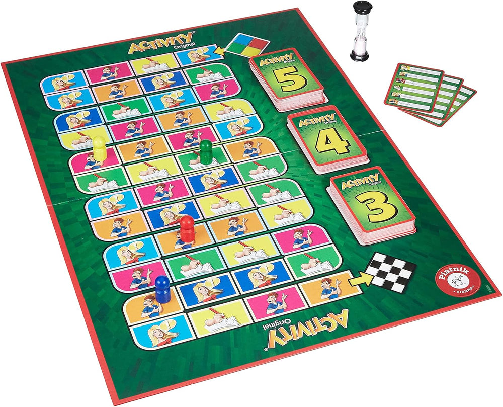 Piatnik 6028 - Jeu d'activités original | Jeu classique pour les fêtes et soirées de jeux | Pantomime, dessin et explications obligatoires | 2 640 nouveaux termes | Maximum 16 joueurs possibles