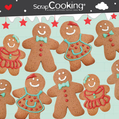 ScrapCooking - 4 emporte-pièces bonhomme en pain d'épices - emporte-pièces de Noël en acier inoxydable - emporte-pièces bonhomme en pain d'épices - accessoires de pâtisserie design gâteau - 2081