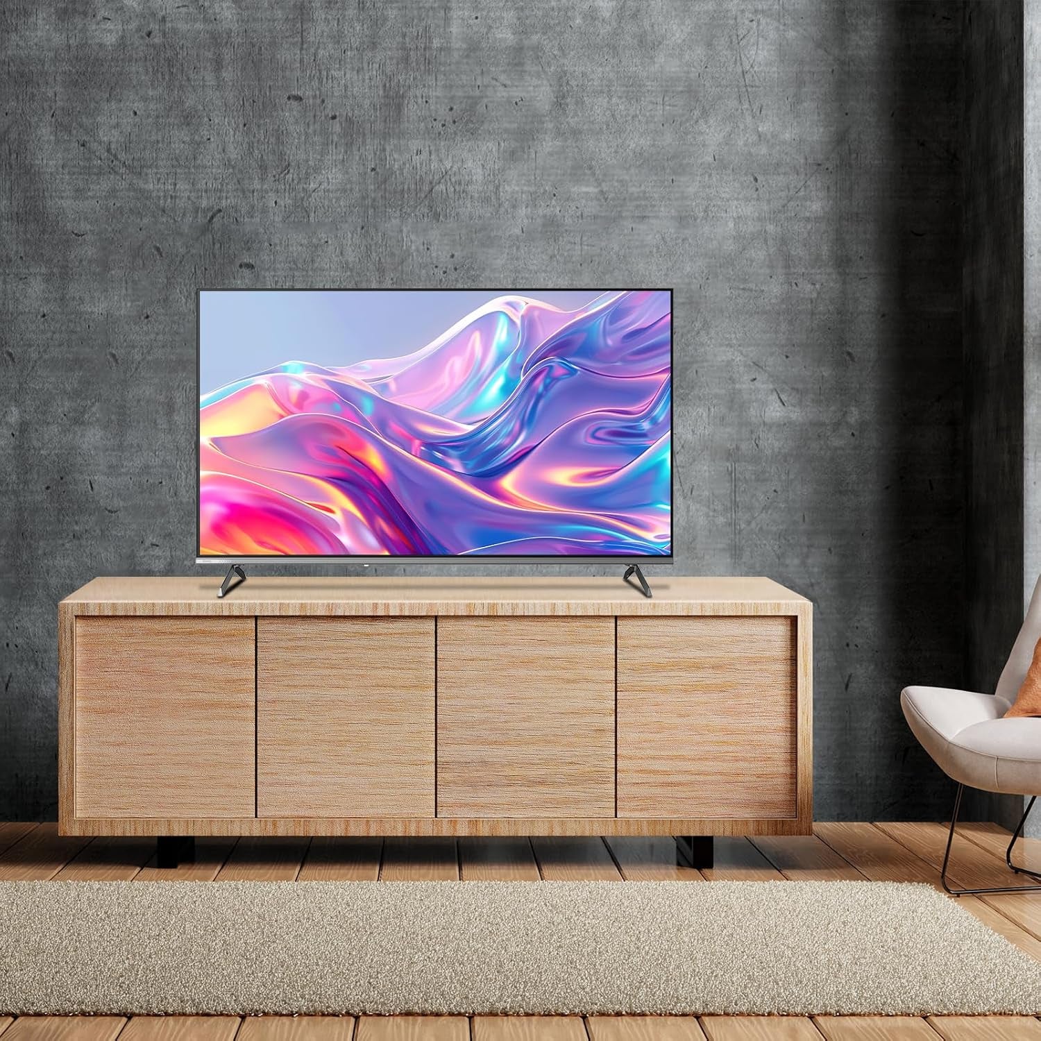 CHIQ 50QA10 Televizor inteligent QLED 4K UHD de 50 de inci cu Google, QLED Pro, DLG 120Hz, MEMC, VRR, ALLM, HDR10, Dolby Audio, 4x HDMI 2.1, gamă largă de culori, carcasă metalică fără ramă, Chromecast, Asistent Google