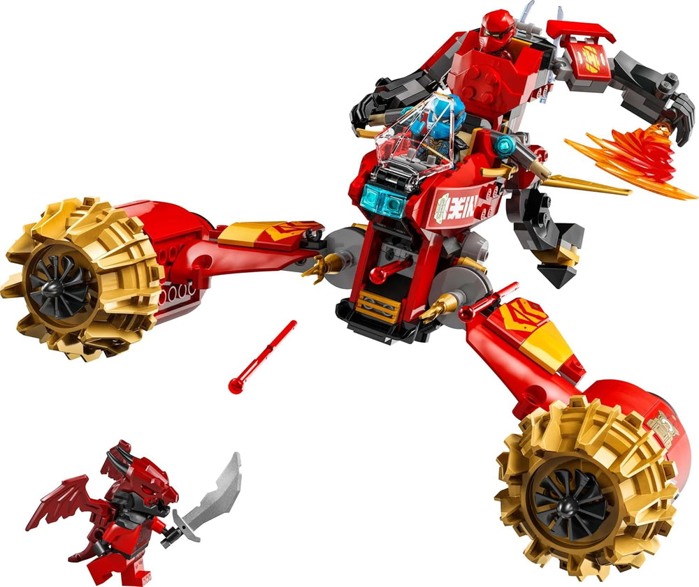 LEGO NINJAGO Kai's Storm Rider Mech - Moto volante avec 3 figurines - Mech avec tête, bras et jambes mobiles - Jouet de construction - Cadeau pour garçons et filles à partir de 7 ans 71830 Jeux de construction Besuche den LEGO-Store