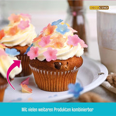 DECOCINO Oblaten-Blumen Pastel - Essbare Blüten Aus Esspapier, Ideal Zum Dekorieren Von Hochzeits-Torten, Geburtstags-Kuchen, Cupcakes Uvm. Vernis et Décor Naty Shop